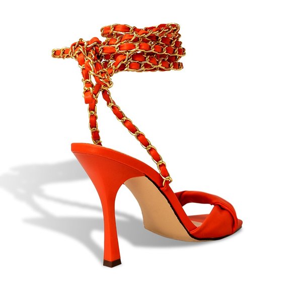 Women's High Heels Destiny Closed Toe Strappy Heels Sexy Rhinestone Ankl… - Picture 3 of 4